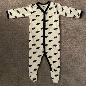 Monica & Andy Elephant Footie One Piece 3-6 months